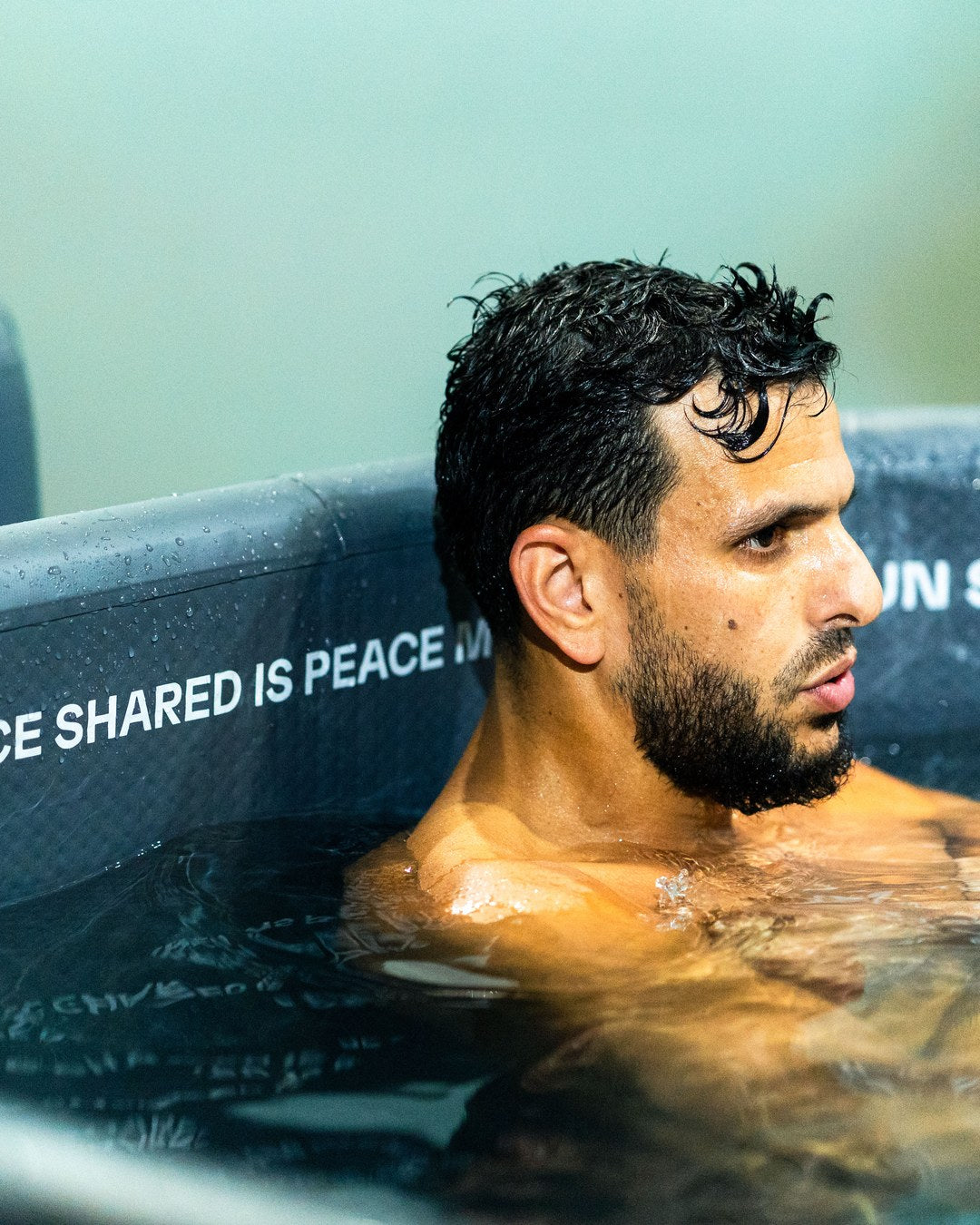 Athlete in a TUNDRA cold plunge at AIA HYROX Singapore 2026