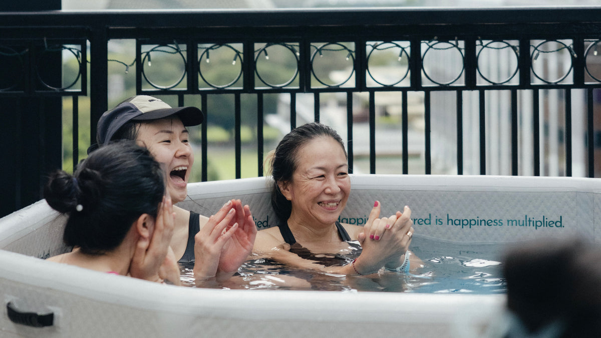 TUNDRA Oasis Gen 2, the 200 by 200 communal inflatable cold plunge