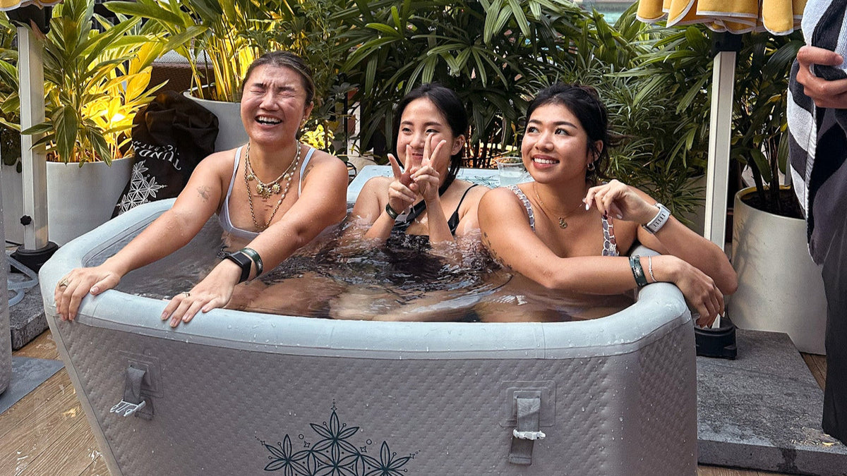 TUNDRA Yukon Gen 2 inflatable cold plunge tub, side view