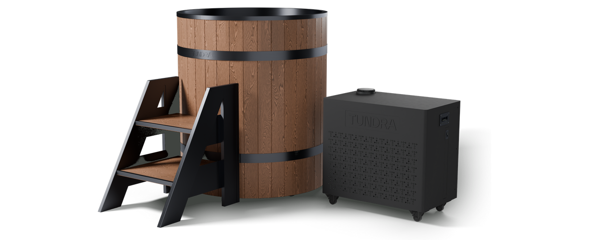 The Tavik System: upright barrel plunge with step and the Borealis Gen 5 heater-chiller