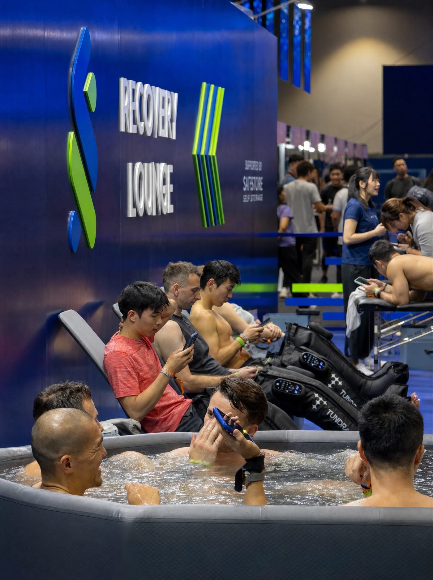 TUNDRA Recovery Lounge with ice baths and compression recovery at HYROX Hong Kong