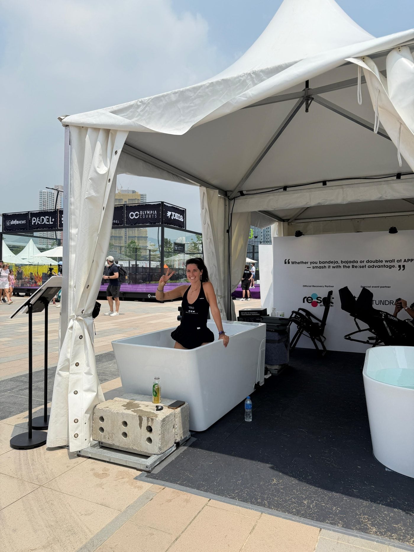 TUNDRA recovery tubs at a PURE activation in Hong Kong
