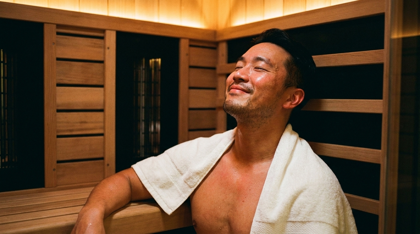Ignis lifestyle 2 — Asian man in sauna