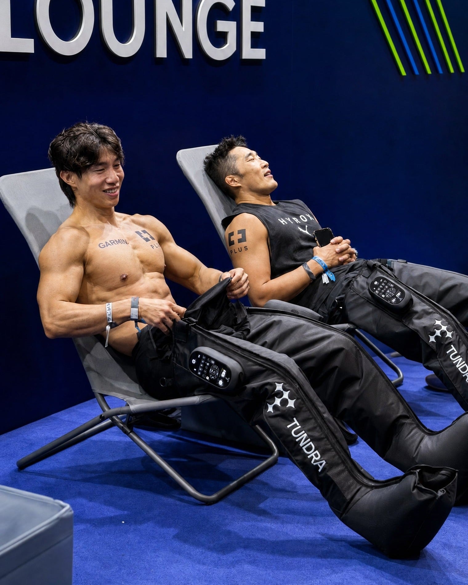 HYROX HK 2026 - Hong Beom Seok and Stungun Kim at TUNDRA Recovery Lounge