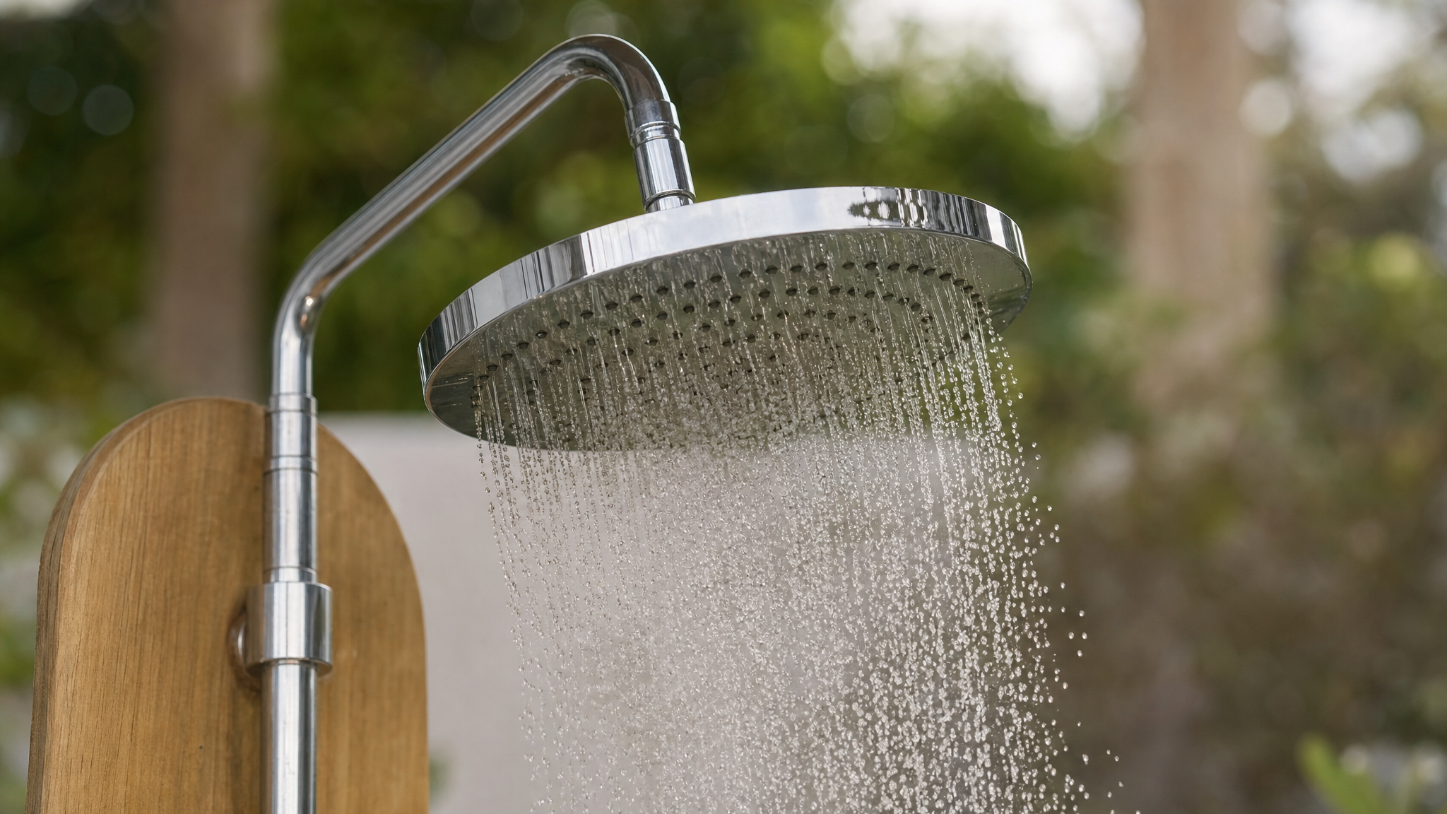 Rainfall shower head detail on the TUNDRA Portable Shower