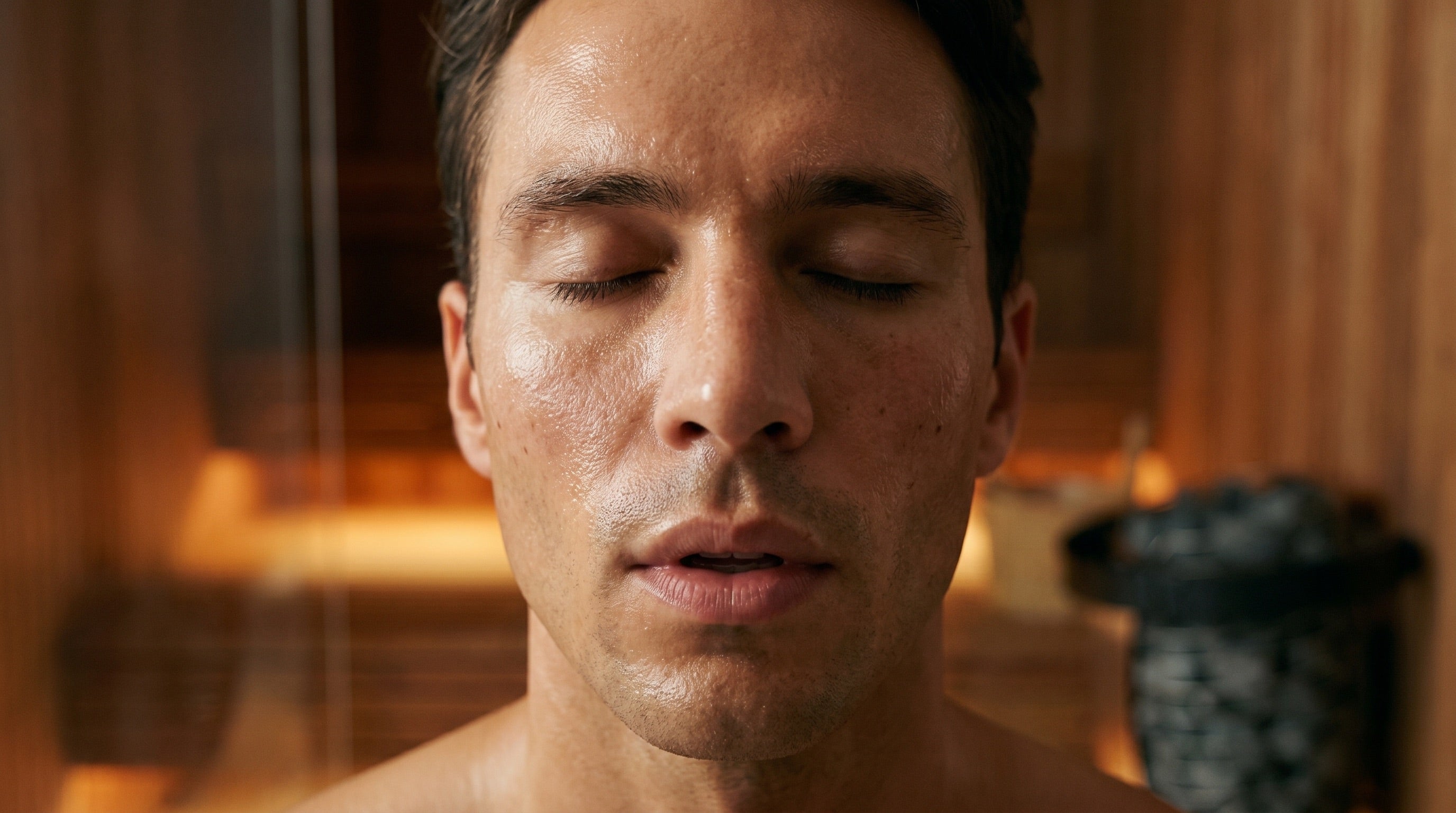 A calm moment of breath inside the TUNDRA Haven sauna